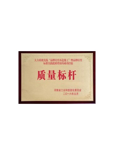 荣誉证书-恩平市九九起重设备店-质量标杆